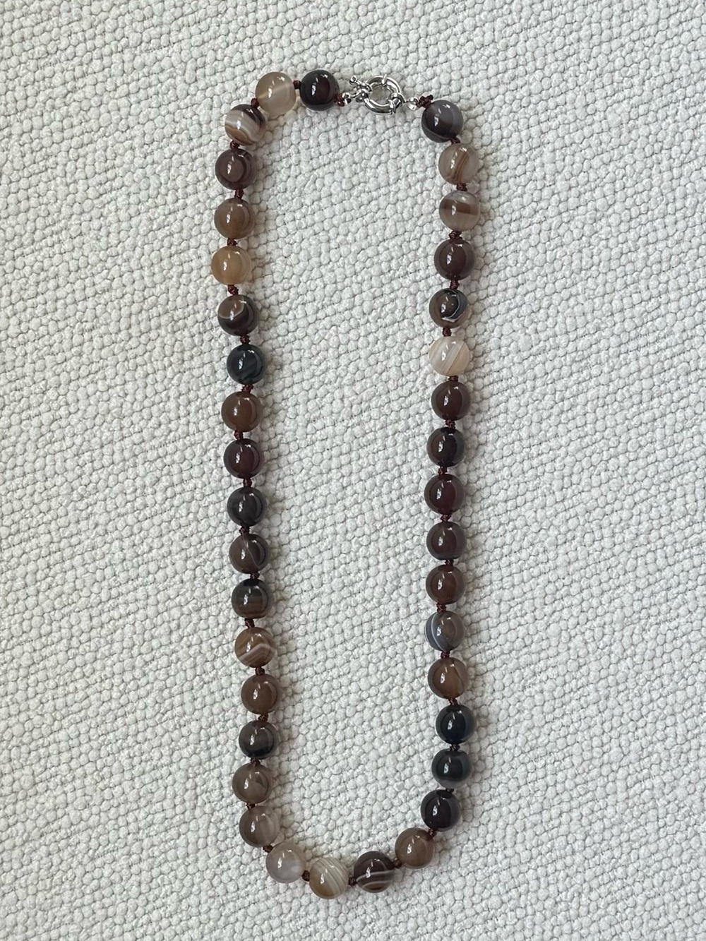 NWOT Tuckernuck Brown Stripe Agate Necklace
